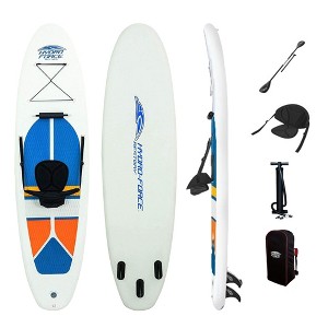 Bestway Hydro-Force White Cap 10' Inflatable Stand Up Paddle Board and Kayak Water Set with Aluminum Oar, Hand Pump, and Travel Bag, White - 1 of 4