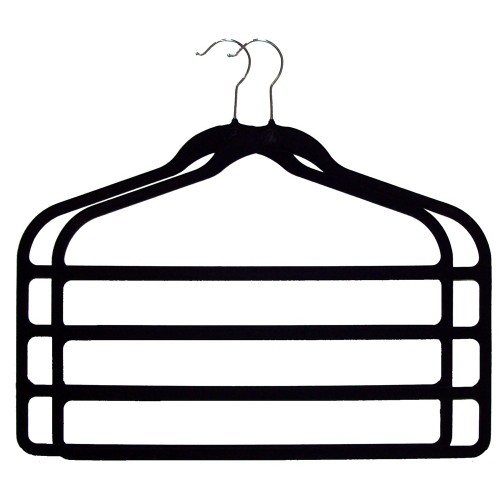 Huggable Hangers 2pc 4-Bar Hangers - Black