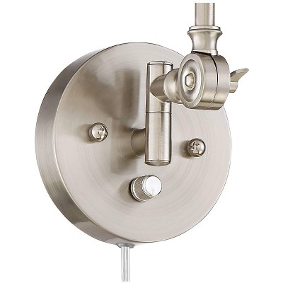 Mendes Brushed Nickel Adjustable Swing Arm Wall Lamp Set