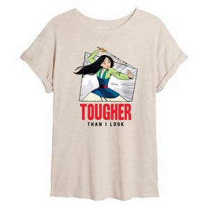Women's - Disney - Tougher Than I Look Oversized Graphic T-Shirt - 1 of 4