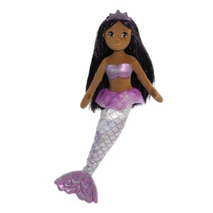 Aurora Sea Sparkles Sea Shimmers 18" Sophia Mermaid Purple Stuffed Doll - 1 of 4
