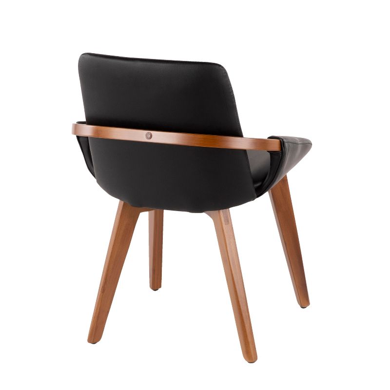 Cosmo Mid-Century Modern Chair Black/Walnut - LumiSource, 5 of 13