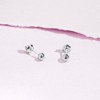 Girls' Classic Ball Screw Back 14k White Gold Earrings - In Season Jewelry - 4 of 4