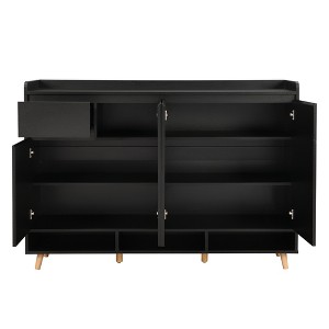 Maliang Shoe Cabinet with Arched Doors and Drawer, Adjustable Shelves for Entryway, Living Room - 1 of 4