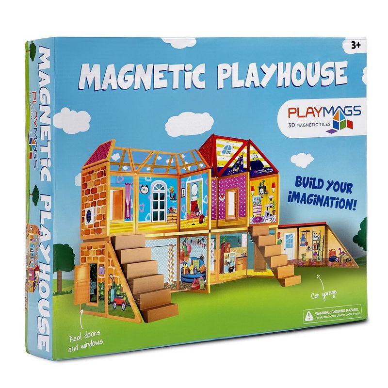 Playmags Magnetic Tiles Building Set, Dollhouse Pretend Play Toy, for Kids Ages 3+, 2 of 4
