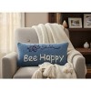 Hooked Rectangular Pillow Cover Bee Happy Theme – 17x9 inch by Manual Woodworkers and Weavers - 2 of 3