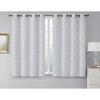 HLC.ME Versailles Lattice Flocked 100% Complete Blackout Thermal Insulated Window Curtain Grommet Panels, Set of 2 - 2 of 4