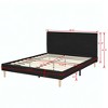 MAYEERTY Platform Bed Frame - Upholstered Padded Headboard, 12 Wood Slats & Center Support Leg - 3 of 4