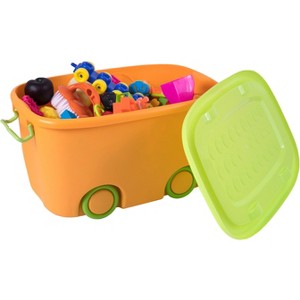 Basicwise Stackable Toy Storage Box with Wheels - 1 of 4