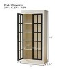 71.2'' Tall Display Cabinet With Adjustable Shelves And Glass Doors, Rustic White China Hutch For Living Room Or Kitchen-Maison Boucle - 4 of 4