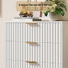 Nasitip 5 Drawer Modern Dresser, 48" Tall Chest with Deep Storage & Wide Top, Fluted Wood Organizer for Bedroom/Living Room/Hallway - 2 of 4