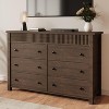 Modern Fluted Panel Dresser - 6/7-Drawer Wooden Chest, Minimalist Oak Finish, Soft-Close Sliding, 50lb/Drawer, Anti-Tip Design - 4 of 4
