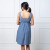 Hope & Henry Women's  Sleeveless Chambray Dress with Embroidery - 4 of 4