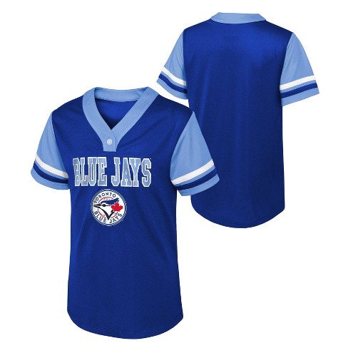 Mlb Toronto Blue Jays Girls' Henley Team Jersey : Target