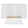 Whisen Modern Style Murphy Bed with Drawers, Cabinets, USB Ports and High Stools - 4 of 4