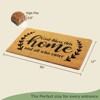 LunaLulink Welcome Doormat, Natural Cocoa Nib Floor Mat with Non-Slip PVC Backing, Beige and Black 30x17 inches - 2 of 4