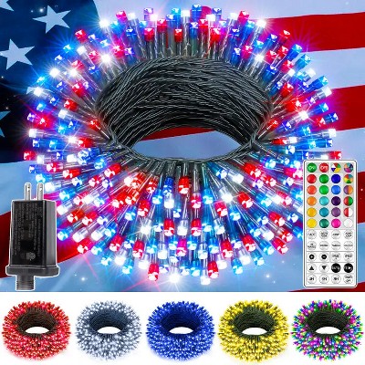 Ollny 200 LED Christmas RGB String Lights (Green Cable, Connectable, 130 Modes)
