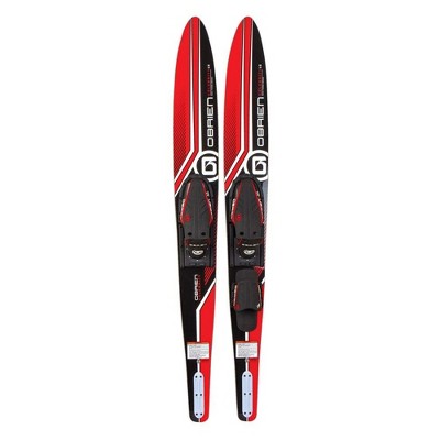 O'Brien Watersports 2191110 Adult 68 inches Celebrity Water skis Sizes 4.5-13, Red and Black