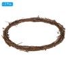 Unique Bargains Metal Door Window Decorations Hoop Rattan Wreaths 2 Pcs - 3 of 4