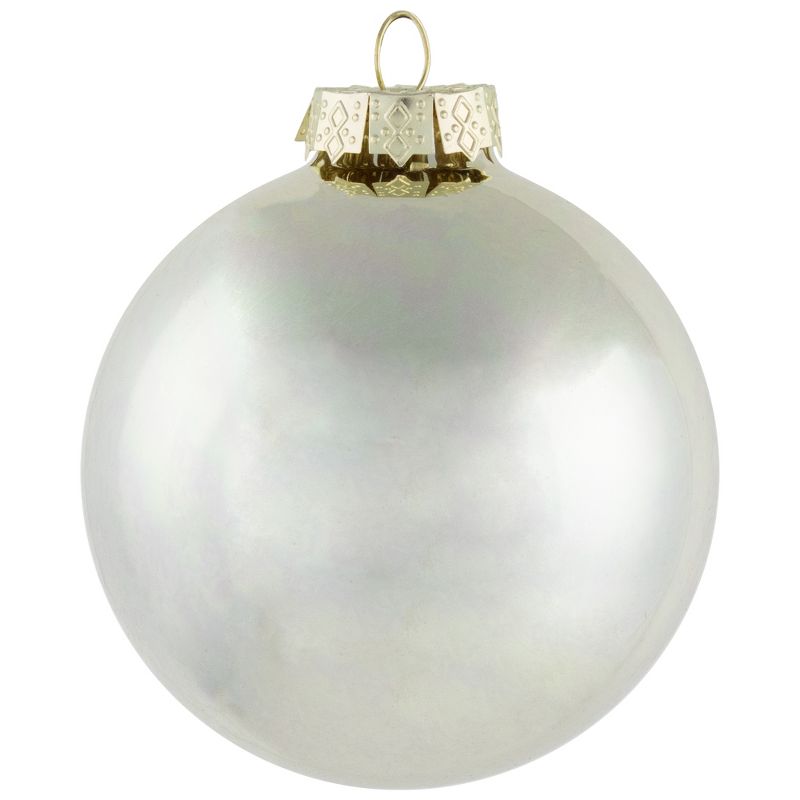 Northlight 6ct Gold 2-Finish Glass Ball Christmas Ornaments 3.25" (80mm), 5 of 7
