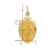 Black Bow Jewelry 14k Yellow Gold Miraculous Medal Charm or Pendant, 12 x 24mm - 4 of 4
