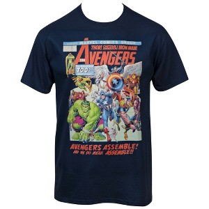 Adult The Avengers The Mightiest 100th Issue Comic Cover T-Shirt - 1 of 2