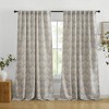 HLC.ME Messina Paisley Damask Back Tab Rod Pocket - Light Reducing Window Curtain Panels, Set of 2 - 2 of 4