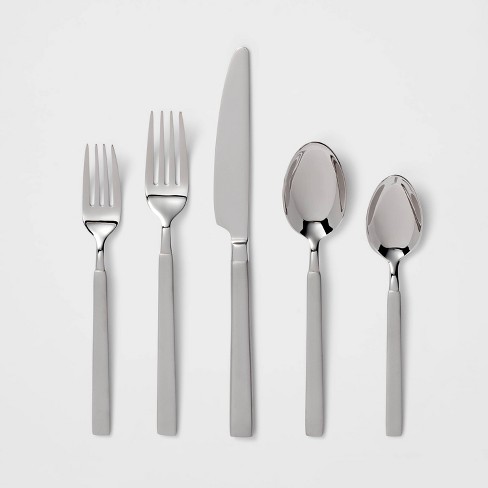 20pc Newfane Flatware Set Silver - Threshold™ : Target