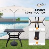 VINGLI 36" Square Patio Table for 4, Metal Outdoor Dining Table with Umbrella Hole, All-Weather Patio Dining Table Outdoor Table for Garden, Backyard - 4 of 4