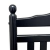 Outdoor Rocking Camping Chair With Slatted Backrest, Solid Wood Frame, Armrest, Up To 280LBS Load-bearing Capacity Rocking Chair For Garden, Black - 4 of 4