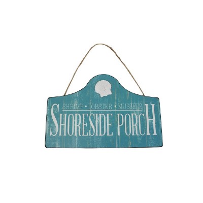Beachcombers 14" MDF SHORESIDE PORCH PRNTD WALL Decor Decoration