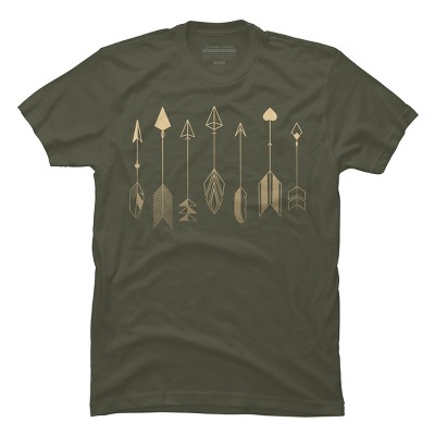 Men's Design By Humans Be Brave Little Arrow (gold) By staceyroman T-Shirt