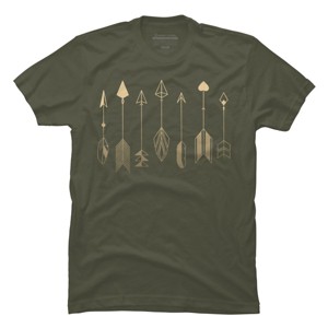 Men's Design By Humans Be Brave Little Arrow (gold) By staceyroman T-Shirt - 1 of 2