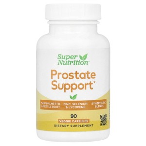 Super Nutrition Prostate Support with Proprietary Support Blend, Saw Palmetto, Nettle Root, and Zinc Oxide, 90 Veggie Capsules - 1 of 4