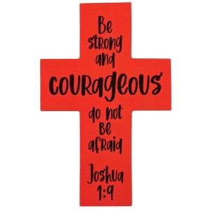 Dicksons BKMC-127 Be Strong and Courageous Do Not Be Afraid Bold Red 2.5 x 4 Paper Encouraging Durable Laminated Bookcard Bookmark, Pack of 12 - 1 of 2