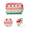 Unique Bargains Stripes Dots Quilted Square Flowers Makeup Bag Assorted Color 1 Pc - 4 of 4