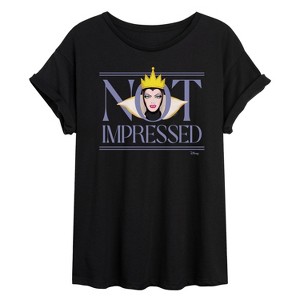 Women's - Disney Villains - Not Impressed Oversized Graphic T-Shirt - 1 of 4