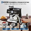 Stainless Steel Espresso Machine with Grinder & 20 Bar Pressure, 2.8L Removable Water Tank,Adjustable Shot Volume - 3 of 4