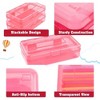 Fmeida Pencil Box, Large Capacity Clear Pencil Case, 1 Pack Hard Pencil Case, Clear Crayon Box with Snap-tight Lid Stackable Design - 4 of 4