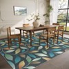Modern Floral Area Rug Contemporary Washable Indoor Rug - 3 of 4