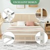 Rattan Boho Platform Bed Frame with Light Headboard with Sturdy Steel Slat Support, Heavy-Duty Steel, No Box Spring Needed - 4 of 4