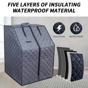 Portable Sauna Home Sauna Personal Sauna Tent Folding Chair Remote Control UL FCC Certified Indoor Fast Heating Sauna - 1 of 4
