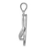 Black Bow Jewelry Diamond Satin Sandal Pendant in 14k White Gold - 2 of 4