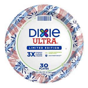Dixie Ultra Plates 8.5" - Americana - 30ct - 1 of 4