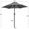 Yaheetech 7.5 FT Patio Umbrella Market Umbrella for Garden, Backyard, Pool, Beach - 3 of 4