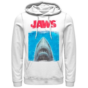 Men's Jaws Shark Movie Poster Pull Over Hoodie - 1 of 3