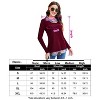 Coolmee Women's Tunics Tops Long Sleeve Contrast Collared Shirts Patchwork Work Blouse Tunics Tops - 4 of 4