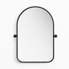 PexFix 36" x 24" Iron Arched Black Pivot Wall Mirror Tilting Bathroom Vanity Mirror Metal Framed Adjustable for Bedroom Living Room - 4 of 4