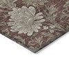 Merlot Taupe And Beige Floral Washable Indoor Outdoor Area Rug - 4 of 4