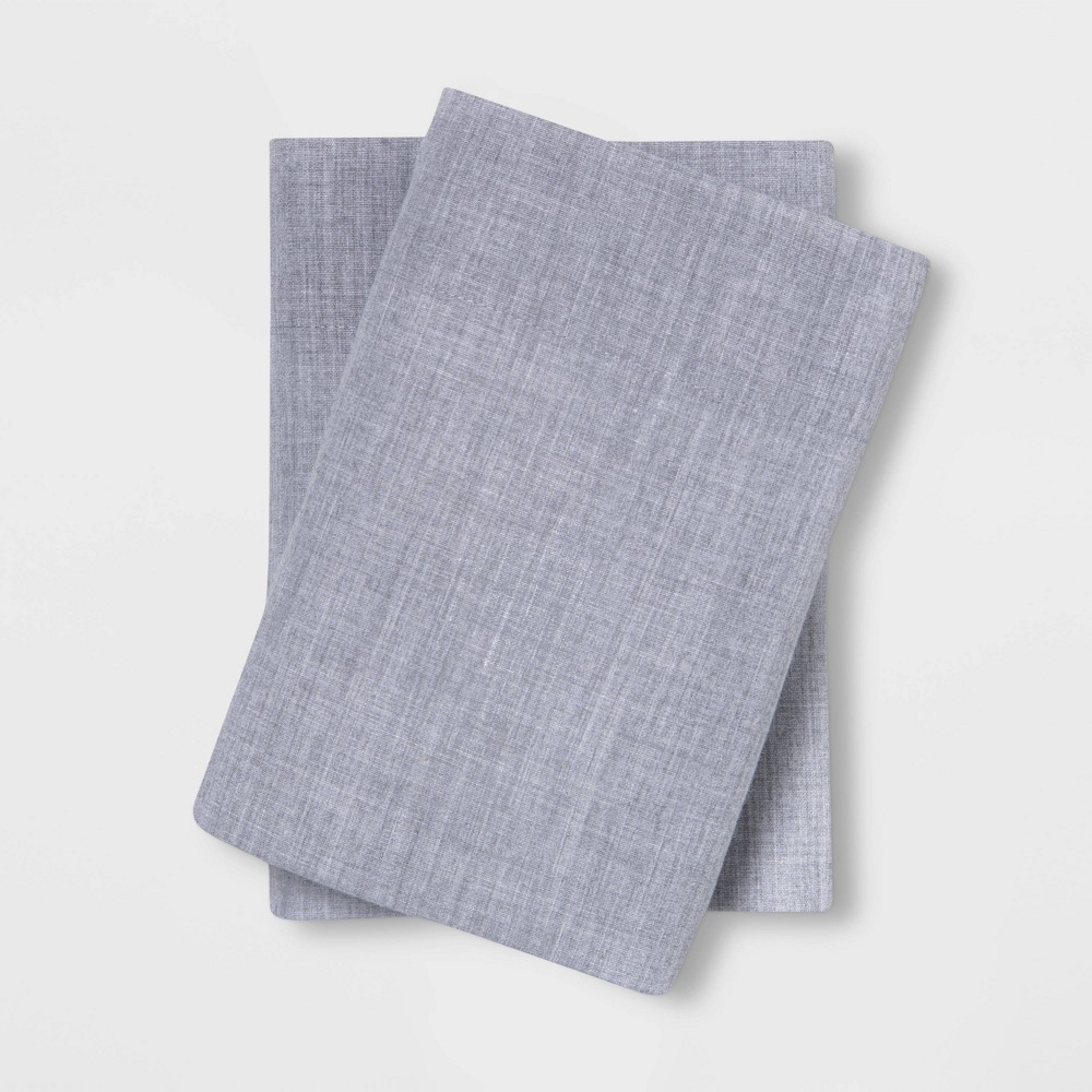Photos - Pillowcase King Easy Care Solid  Set Light Gray - Room Essentials™